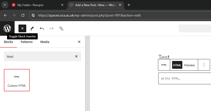 Screenshot of Spaces post